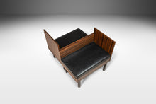 Load image into Gallery viewer, Set of Two (2) Early Mid Century Modern Modular Benches / Kissing Benches in Rosewood Laminate, USA, c. 1950s-ABT Modern