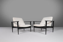 Load image into Gallery viewer, Set of Two (2) Ebonized Danish Modern Lounge Chairs Attributed to Hans Wegner - Newly Upholstered-ABT Modern