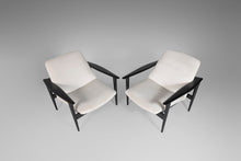 Load image into Gallery viewer, Set of Two (2) Ebonized Danish Modern Lounge Chairs Attributed to Hans Wegner - Newly Upholstered-ABT Modern