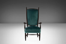 Load image into Gallery viewer, Set of Two (2) Ebonized Maxwell Royal American High Back Upholstered Chairs, USA, c. 1950's-ABT Modern