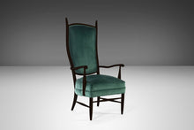 Load image into Gallery viewer, Set of Two (2) Ebonized Maxwell Royal American High Back Upholstered Chairs, USA, c. 1950's-ABT Modern