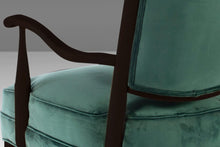 Load image into Gallery viewer, Set of Two (2) Ebonized Maxwell Royal American High Back Upholstered Chairs, USA, c. 1950's-ABT Modern