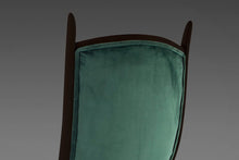 Load image into Gallery viewer, Set of Two (2) Ebonized Maxwell Royal American High Back Upholstered Chairs, USA, c. 1950's-ABT Modern