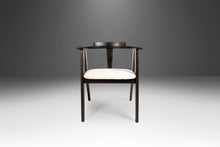 Load image into Gallery viewer, Set of Two (2) Ebonized Oak Compass Dining Chairs after Alan Gould for Knoll in New Boucle Upholstery, USA, c. 1960's-ABT Modern