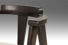 Load image into Gallery viewer, Set of Two (2) Ebonized Oak Compass Dining Chairs after Alan Gould for Knoll in New Boucle Upholstery, USA, c. 1960's-ABT Modern