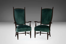 Load image into Gallery viewer, Set of Two (2) Ebony Maxwell Royal American High Back Upholstered Chairs, USA, c. 1950's-ABT Modern
