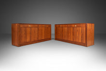 Load image into Gallery viewer, Set of Two (2) Elegant Mid Century Modern Cabinets Sideboards Credenzas in Teak by D-Scan, c. 1970's-ABT Modern