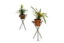 Load image into Gallery viewer, Set of Two (2) French Neoclassical / Mid Century Modern Patinad Arrow Side Tables / End Tables, Circa 1940-ABT Modern