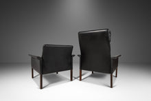 Load image into Gallery viewer, Set of Two (2) His and Her Model 500 Lounge Chairs in Rosewood and Distressed Vintage Leather by Hans Olsen for CS Møbler, Denmark, c. 1960s-ABT Modern