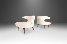 Load image into Gallery viewer, Set of Two (2) Horn Chairs by Karpen of California Newly Upholstery in White Bouclé, USA, c. 1960's-ABT Modern