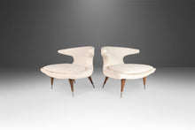 Load image into Gallery viewer, Set of Two (2) Horn Chairs by Karpen of California Newly Upholstery in White Bouclé, USA, c. 1960's-ABT Modern