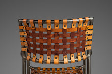 Load image into Gallery viewer, Set of Two (2) Italian Patinaed Metal and Leather Strap Armchairs, c. 1970s-ABT Modern