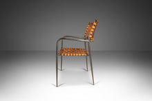 Load image into Gallery viewer, Set of Two (2) Italian Patinaed Metal and Leather Strap Armchairs, c. 1970s-ABT Modern