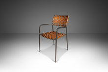 Load image into Gallery viewer, Set of Two (2) Italian Patinaed Metal and Leather Strap Armchairs, c. 1970s-ABT Modern