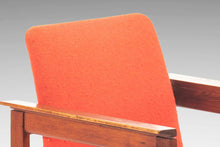 Load image into Gallery viewer, Set of Two (2) Jens Risom Accent Chairs in Original Red Upholstery on a Refinished Walnut Frame, USA, c. 1960s-ABT Modern