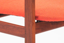 Load image into Gallery viewer, Set of Two (2) Jens Risom Accent Chairs in Original Red Upholstery on a Refinished Walnut Frame, USA, c. 1960s-ABT Modern