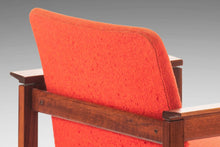 Load image into Gallery viewer, Set of Two (2) Jens Risom Accent Chairs in Original Red Upholstery on a Refinished Walnut Frame, USA, c. 1960s-ABT Modern