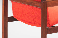 Load image into Gallery viewer, Set of Two (2) Jens Risom Accent Chairs in Original Red Upholstery on a Refinished Walnut Frame, USA, c. 1960s-ABT Modern