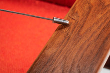 Load image into Gallery viewer, Set of Two (2) Jens Risom Accent Chairs in Original Red Upholstery on a Refinished Walnut Frame, USA, c. 1960s-ABT Modern