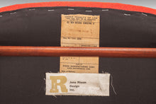 Load image into Gallery viewer, Set of Two (2) Jens Risom Accent Chairs in Original Red Upholstery on a Refinished Walnut Frame, USA, c. 1960s-ABT Modern
