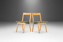 Load image into Gallery viewer, Set of Two (2) Jens Risom for Knoll Model 666 Side Chairs in Birch and Green Strapping, USA, c. 1960's-ABT Modern