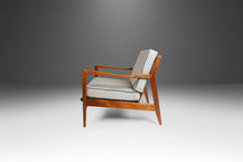 Load image into Gallery viewer, Set of Two (2) Lounge Chairs After Ib Kofod-Larsen on a Walnut Frame with New Tweed Upholstery, c. 1950s-ABT Modern