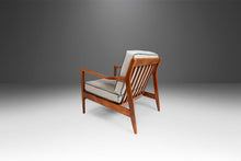 Load image into Gallery viewer, Set of Two (2) Lounge Chairs After Ib Kofod-Larsen on a Walnut Frame with New Tweed Upholstery, c. 1950s-ABT Modern