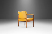 Load image into Gallery viewer, Set of Two (2) Lounge Chairs in Walnut & Original Mustard Fabric in the Manner of Jens Risom, USA, c. 1960's-ABT Modern