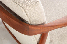 Load image into Gallery viewer, Set of Two ( 2 ) Low Profile Barrell Chairs by Erwin-Lambeth for Tomlinson in New Knoll Boucle Upholstery on a Sculptural Mahogany Frame-ABT Modern