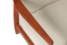 Load image into Gallery viewer, Set of Two ( 2 ) Low Profile Barrell Chairs by Erwin-Lambeth for Tomlinson in New Knoll Boucle Upholstery on a Sculptural Mahogany Frame-ABT Modern