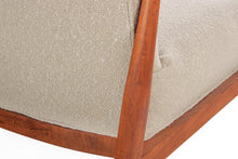 Load image into Gallery viewer, Set of Two ( 2 ) Low Profile Barrell Chairs by Erwin-Lambeth for Tomlinson in New Knoll Boucle Upholstery on a Sculptural Mahogany Frame-ABT Modern