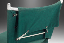 Load image into Gallery viewer, Set of Two (2) Mid Century Modern Bar Height Barstools in Forest Green Canvas on Wrought Iron Metal Frames, c. 1960's-ABT Modern