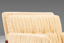 Load image into Gallery viewer, Set of Two (2) Mid Century Modern Low Profile Lounge Chairs in Rosewood and Nubby Original Fabric, Denmark, c. 1960s-ABT Modern