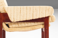 Load image into Gallery viewer, Set of Two (2) Mid Century Modern Low Profile Lounge Chairs in Rosewood and Nubby Original Fabric, Denmark, c. 1960s-ABT Modern