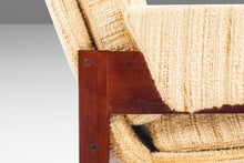 Load image into Gallery viewer, Set of Two (2) Mid Century Modern Low Profile Lounge Chairs in Rosewood and Nubby Original Fabric, Denmark, c. 1960s-ABT Modern