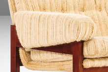 Load image into Gallery viewer, Set of Two (2) Mid Century Modern Low Profile Lounge Chairs in Rosewood and Nubby Original Fabric, Denmark, c. 1960s-ABT Modern