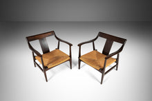 Load image into Gallery viewer, Set of Two (2) Mid Century Modern Low Profile Lounge Chairs w/ Original Thrush Seat, Japan, 1960's-ABT Modern