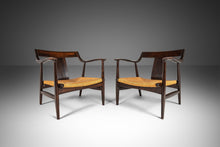 Load image into Gallery viewer, Set of Two (2) Mid Century Modern Low Profile Lounge Chairs w/ Original Thrush Seat, Japan, 1960's-ABT Modern