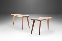 Load image into Gallery viewer, Set of Two ( 2 ) Mid Century Modern Monkey Pod Wood Slab Coffee / End Tables, USA, c. 1960's-ABT Modern