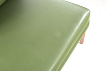 Load image into Gallery viewer, Set of Two (2) Mid Century Modern Slipper Chairs in Green Vinyl and Walnut-ABT Modern