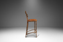 Load image into Gallery viewer, Set of Two (2) Mid Century Modern Substantial Campaign Bar Height Bar Stools by Maitland-Smith, c. 1980's-ABT Modern