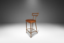 Load image into Gallery viewer, Set of Two (2) Mid Century Modern Substantial Campaign Bar Height Bar Stools by Maitland-Smith, c. 1980's-ABT Modern