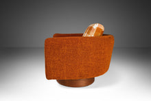 Load image into Gallery viewer, Set of Two (2) Mid Century Modern Swiveling Tub Barrell Chairs in Original Tweed Attributed to Milo Baughman, USA, c. 1970's-ABT Modern