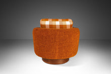 Load image into Gallery viewer, Set of Two (2) Mid Century Modern Swiveling Tub Barrell Chairs in Original Tweed Attributed to Milo Baughman, USA, c. 1970's-ABT Modern
