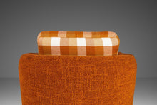 Load image into Gallery viewer, Set of Two (2) Mid Century Modern Swiveling Tub Barrell Chairs in Original Tweed Attributed to Milo Baughman, USA, c. 1970's-ABT Modern