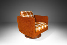 Load image into Gallery viewer, Set of Two (2) Mid Century Modern Swiveling Tub Barrell Chairs in Original Tweed Attributed to Milo Baughman, USA, c. 1970's-ABT Modern