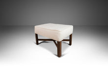 Load image into Gallery viewer, Set of Two ( 2 ) Mid Century Ottomans / Footstools in the Manner of Edward Wormley for Dunbar in Knoll Fabrics White Bouclé, USA, c. 1960s-ABT Modern