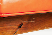 Load image into Gallery viewer, Set of Two (2) Minimalist Thonet Armless Chairs in Original Orange / Yellow Naugahyde Upholstery, USA, c. 1960's-ABT Modern