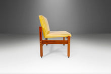 Load image into Gallery viewer, Set of Two (2) Minimalist Thonet Armless Chairs in Original Orange / Yellow Naugahyde Upholstery, USA, c. 1960's-ABT Modern