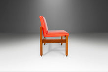 Load image into Gallery viewer, Set of Two (2) Minimalist Thonet Armless Chairs in Original Orange / Yellow Naugahyde Upholstery, USA, c. 1960's-ABT Modern